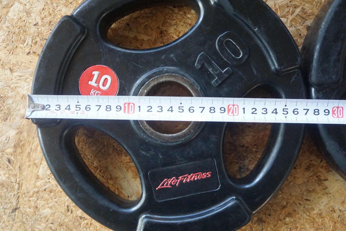 [QS][G942617S] 4点セット Life Fitness ライフフィットネス 10㎏ ウェイト プレート ダンベル バーベル フィットネス トレーニング機器 Life Fitness G4 0 devices Chest