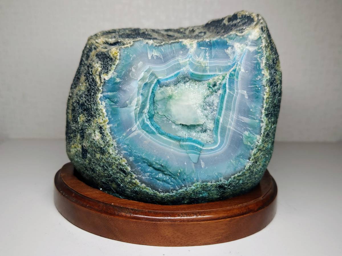原石 瑪瑙 メノウ 誕生石 アゲート 鑑賞石 自然石 ◇鮮青◇ 2.7kg 鉱物