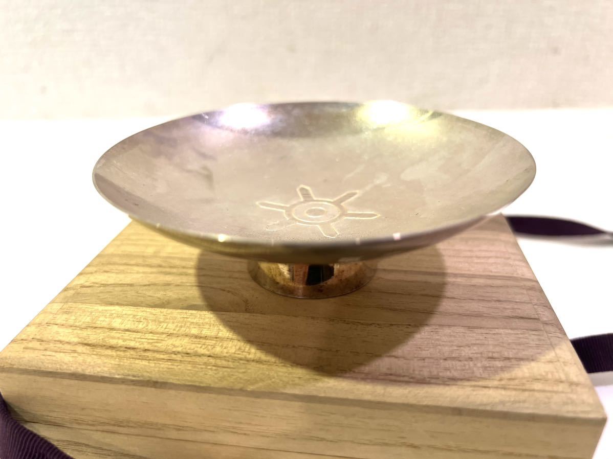銀盃 純銀 銀杯 杯 日本純銀銀杯杯內有鍍金 八5477純銀盃重量