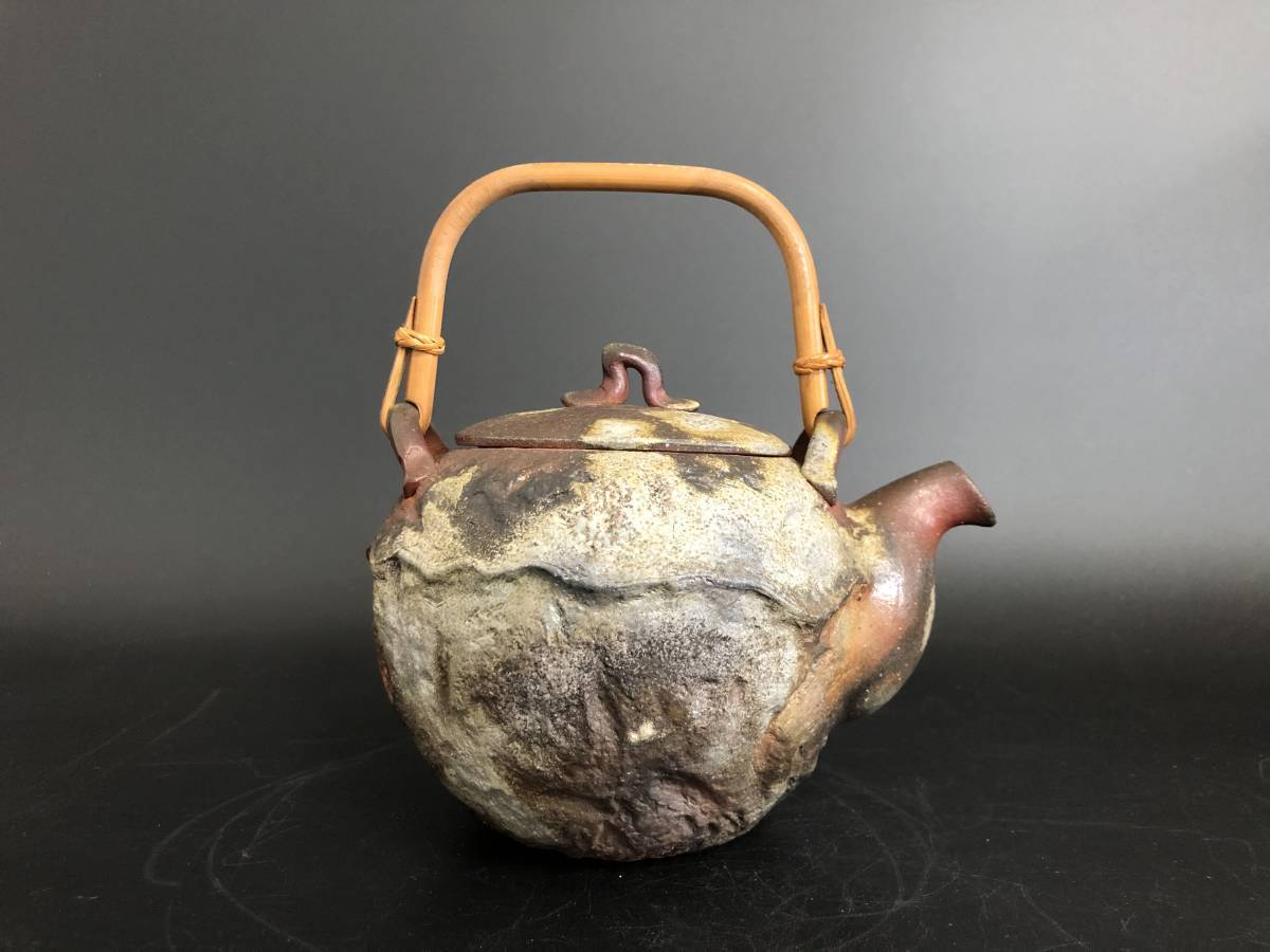 【即購入可】備前焼／宝瓶／２点まとめて／急須／煎茶／茶道／古玩／骨董／古美術 小西陶古 備前焼 急須 煎茶道具 宝瓶 宝瓶 備前焼 急須 小西陶古