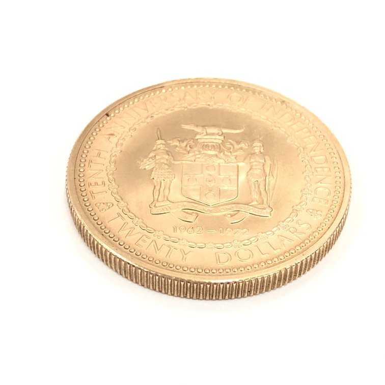 K12 ジャマイカ 独立10周年記念金貨 20ドル 総重量15.7g【BKAH5040