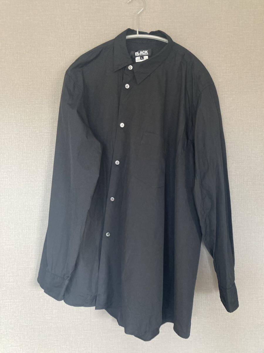 BLACK COMME des garons ブラックコムデギャルソン 捩れシャツ サイズL