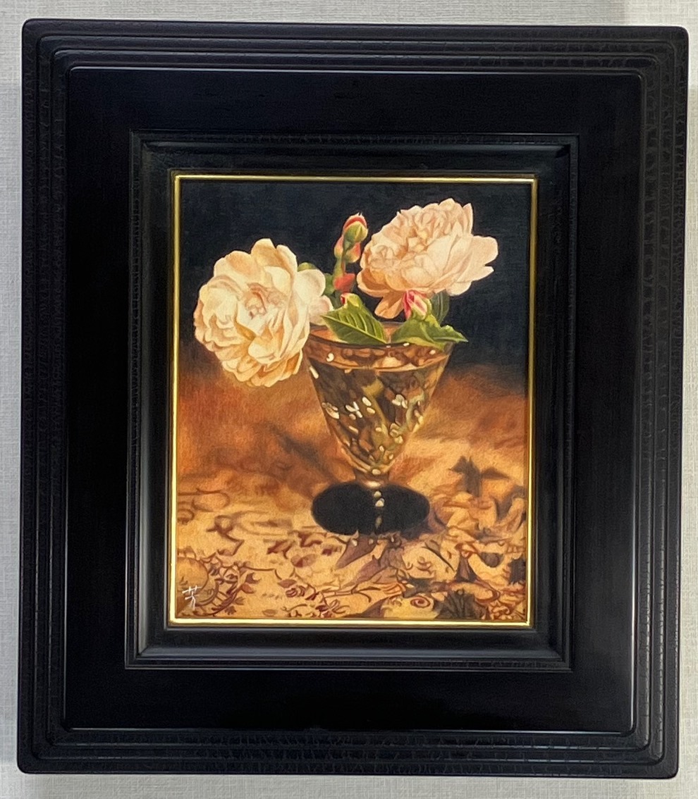 ☆ 吉村芳生 ◇ バラ ◇ 色鉛筆画 ◇ F3 ◇ 直筆サイン ◇ 激レア