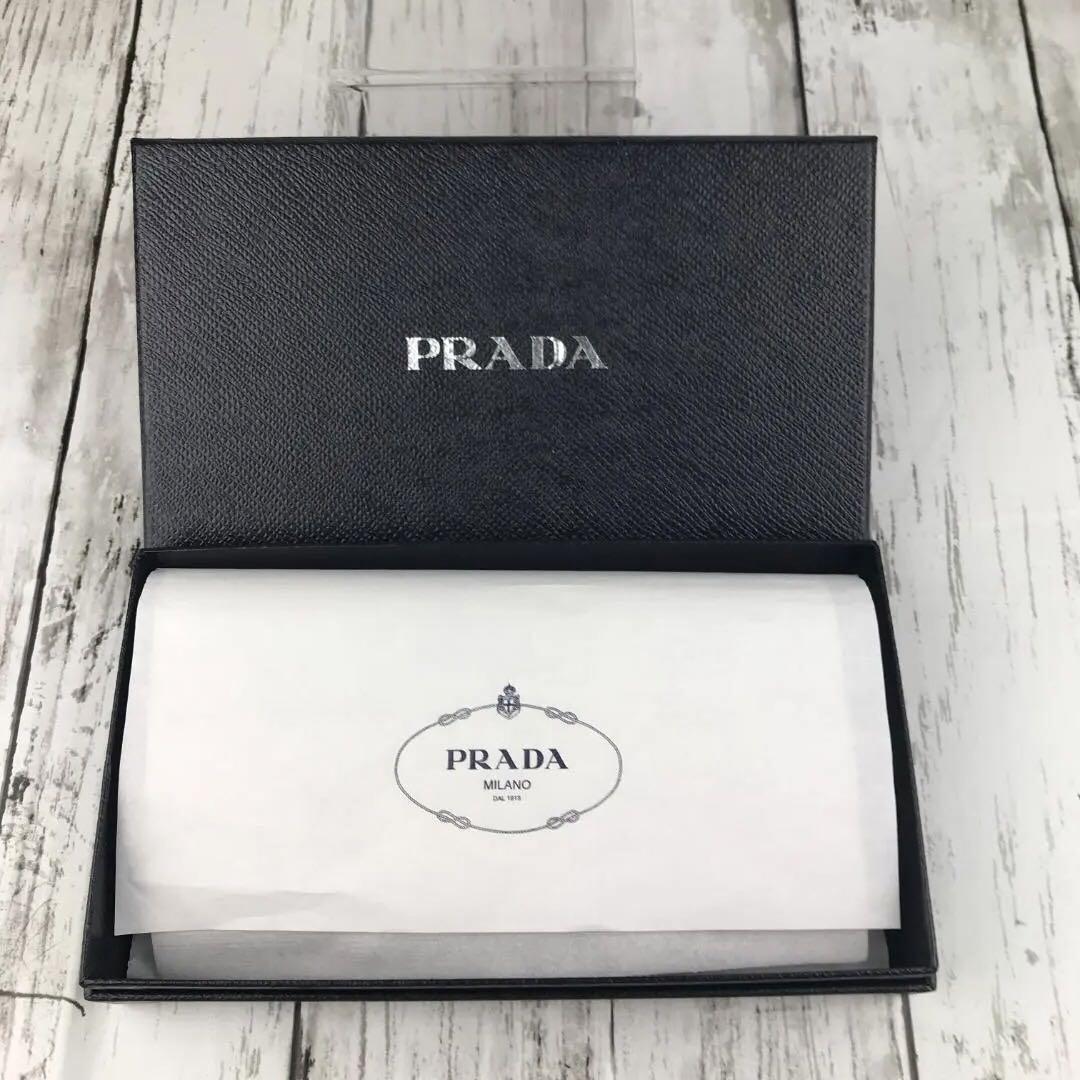 ☆美品・箱付☆ PRADA プラダ 財布 ウォレット ブラック 黒 長財布 