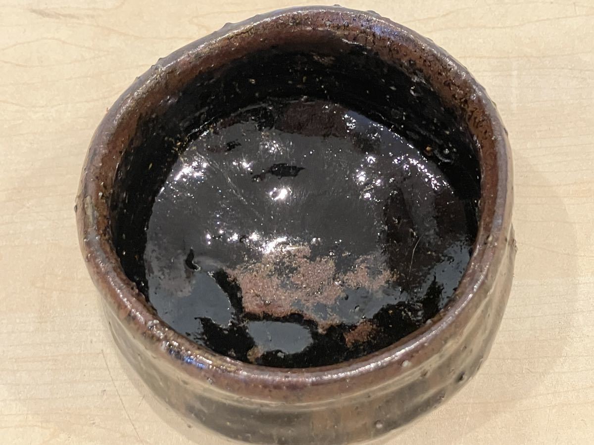 月形那比古 本物保証 鬼伊賀茶碗 茶道具 共箱 茶碗 茶道具 共布 月形那