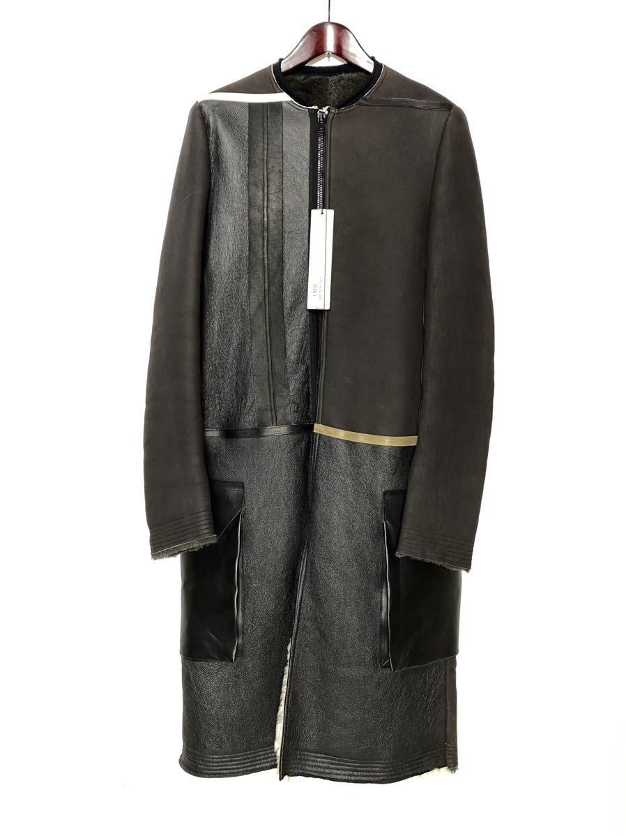 新古 定価100万 RICK OWENS ムートンコート ブラック 46 レザー ロング  