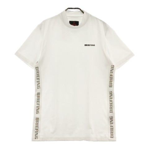 BRIEFING GOLF ブリーフィング 2023年モデル ハイネック 半袖Tシャツ サイドロゴ ホワイト系 M [240101071237] ゴルフウェア メンズ