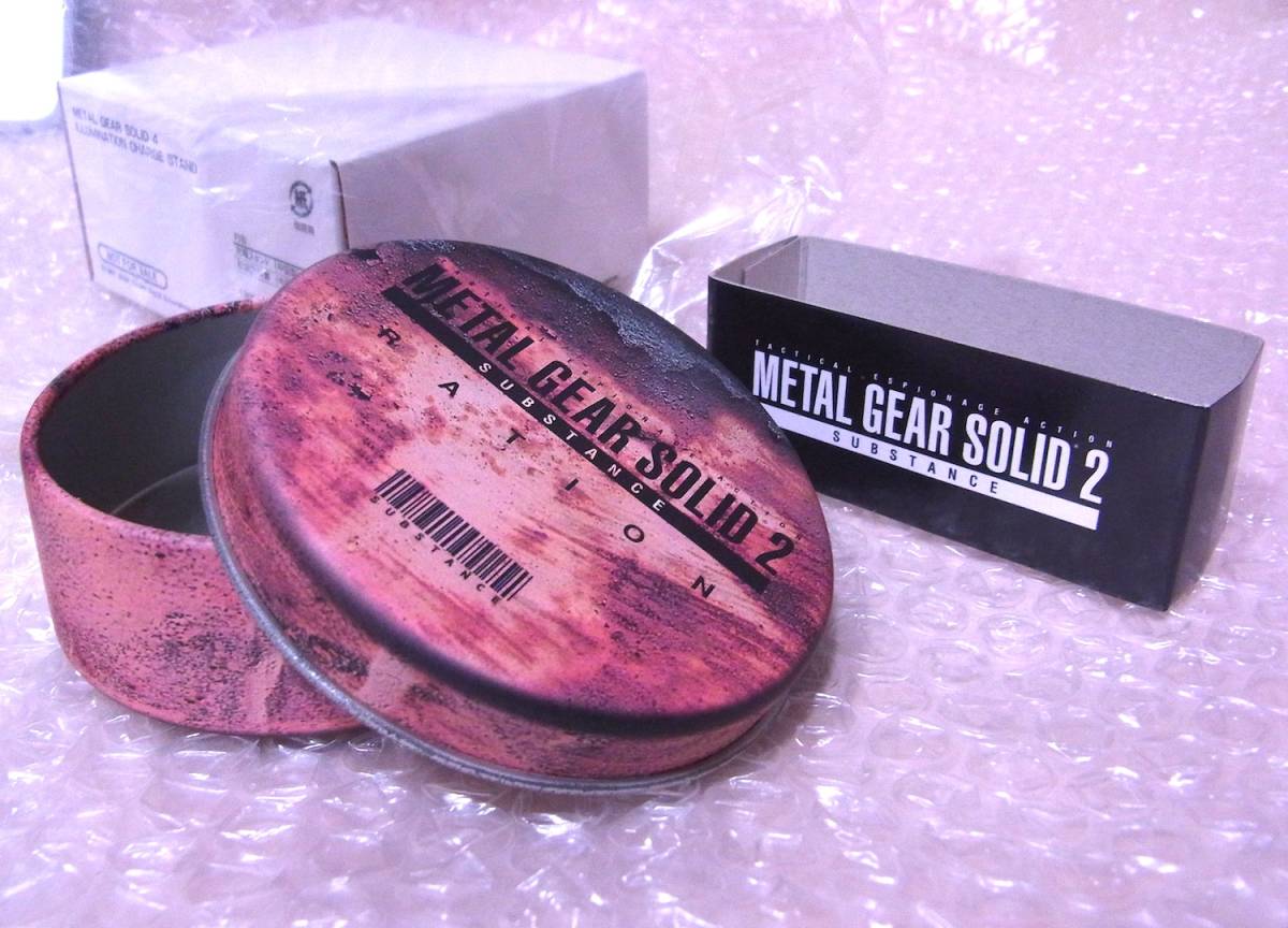 MGS MGS4特典 充電スタンド ＆MGS2サブスタンス特典 レーション型缶
