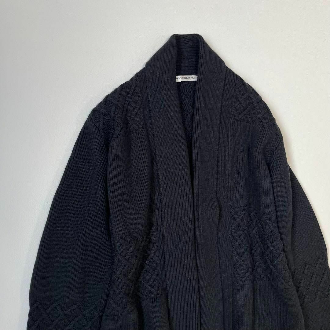 極美品 VIVIENNE TAM ガウン ロングカーディガン ショールカラー 