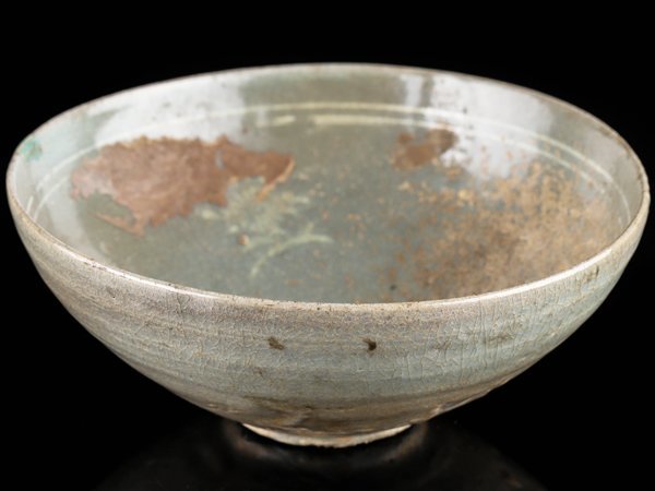 【流】朝鮮美術 高麗青磁象嵌茶碗 TQ112