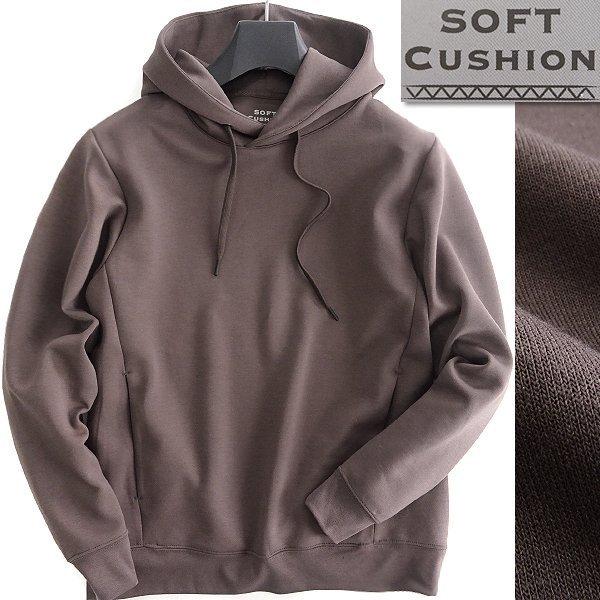 新品 タカキュー 吸水速乾 ストレッチ ダンボール パーカー XL 茶 【I43267】 TAKA-Q スウェット 春秋 メンズ プルオーバー