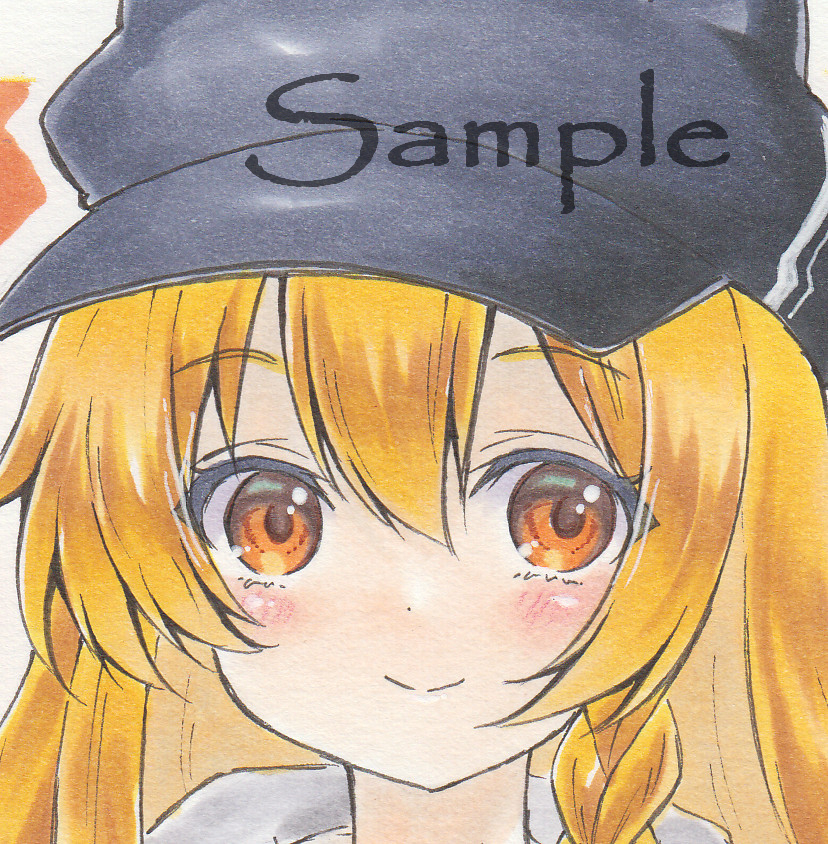 ◇◆同人手描きイラスト原画◆◇【東方Project/東方/魔理沙/パーカー】A5サイズ