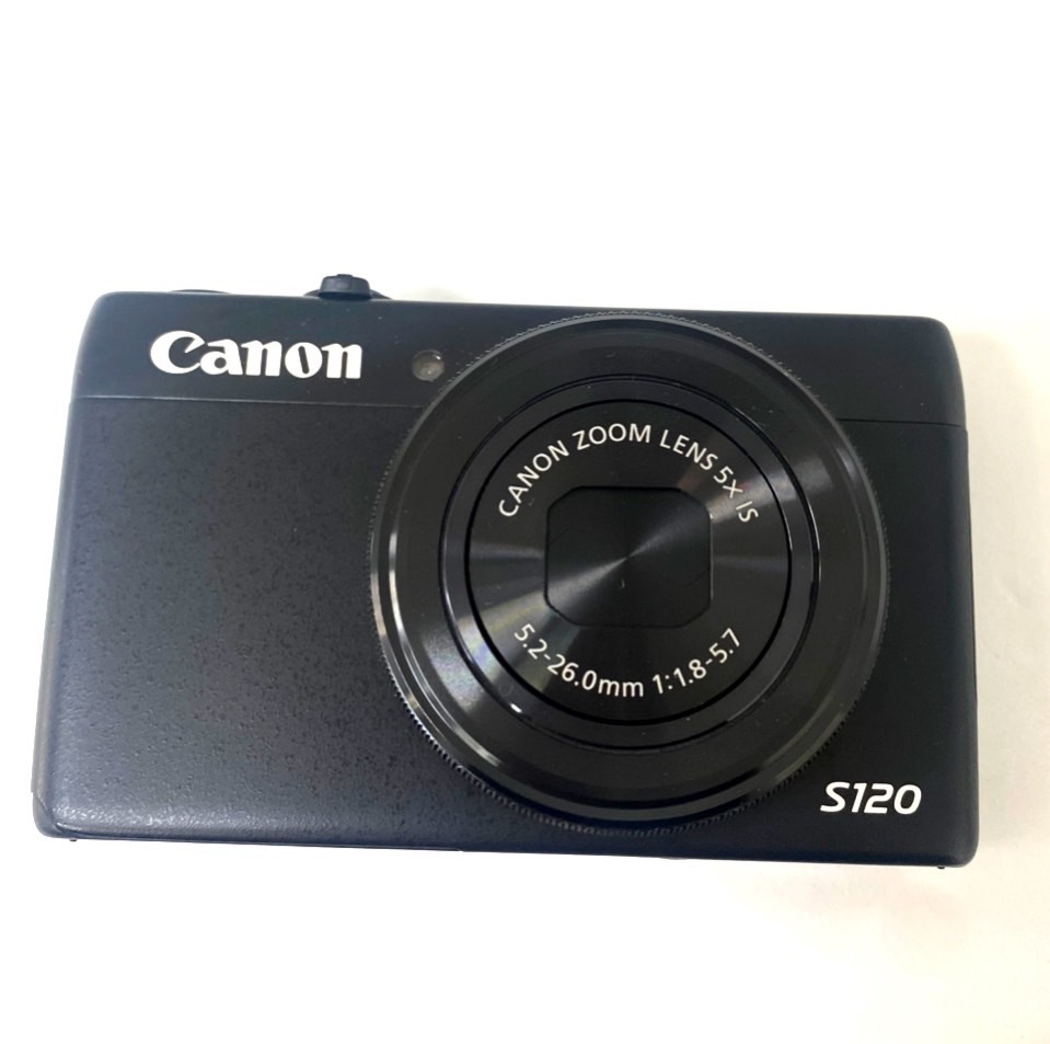 美品 Canon キヤノン Power Shot S120 PC2003 コンパクトカメラ デジタルカメラ 通電確認済み ケース付き デジカメ 黒 ik110903