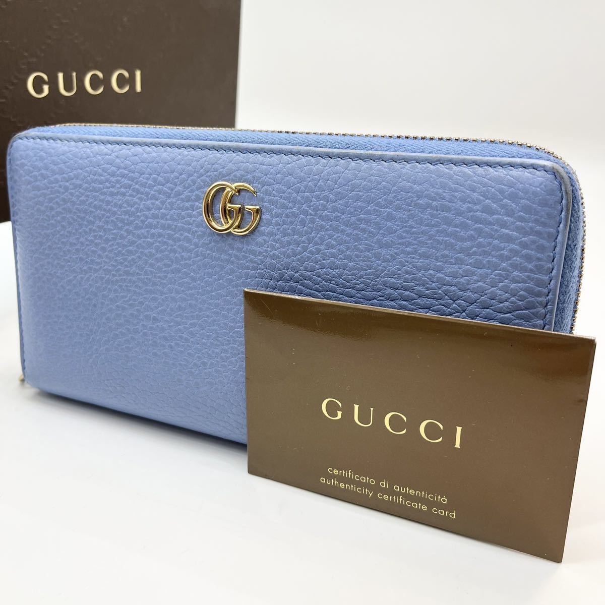 1円〜 極美品 GUCCI グッチ メンズ ビジネス 長財布 ラウンドジップ GG 