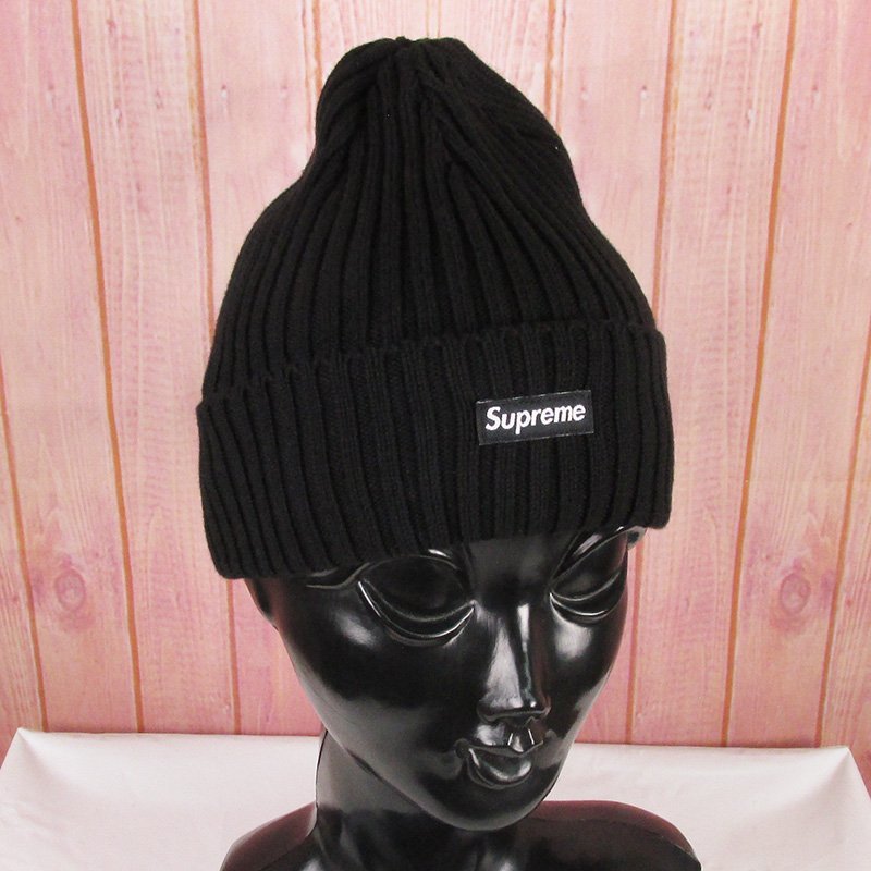 FO16173 SUPREME シュプリーム ニットキャップ ブラック 美品（クリックポスト可）