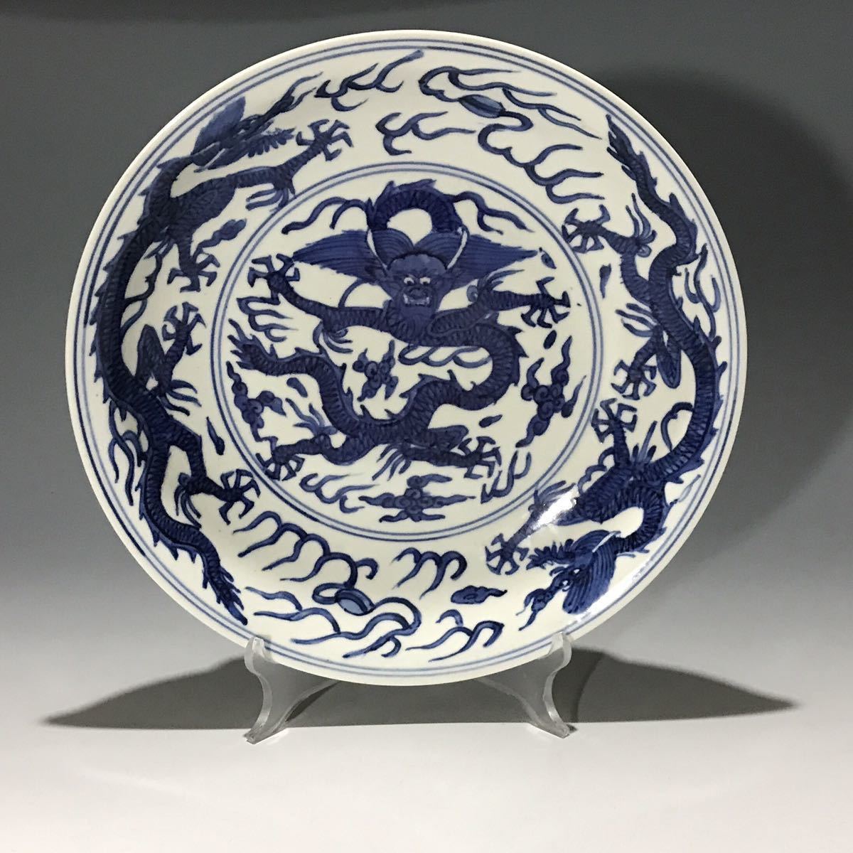 中国美術 元時代 ～ 明時代 磁州窯 唐草文盤皿 美品 古物 唐物 茶道具