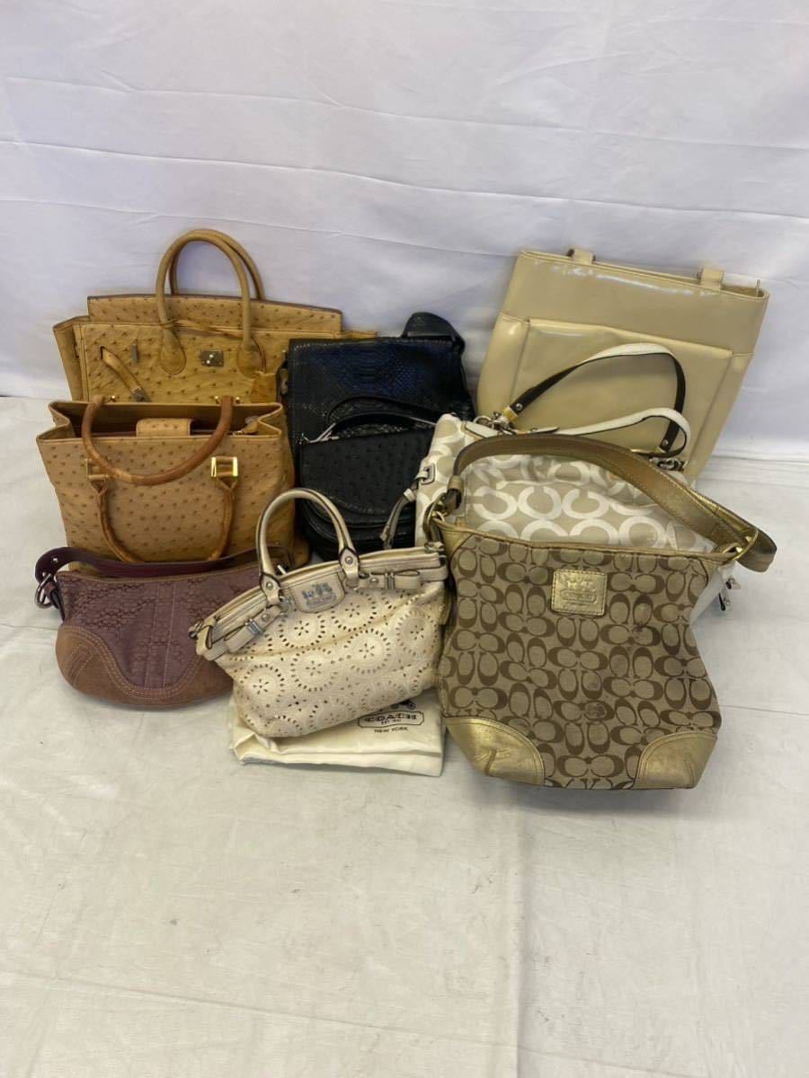 お買い得，低価 GUCCI グッチ COACH コーチ オーストリッチ ハンドバッグ トートバッグ ショルダーバッグ 9点まとめ(かばん、バッグ)｜売買されたオークション情報、yahooの商品情報をアーカイブ公開 - オーク かばん、バッグ