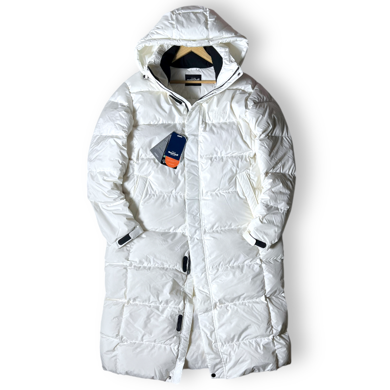 新品 mont-bell モンベル 定価4.4万 撥水 防風 防寒 プレミアムダックダウン 2way ダウンコート ロングコート アウトドア M ◆B1205b