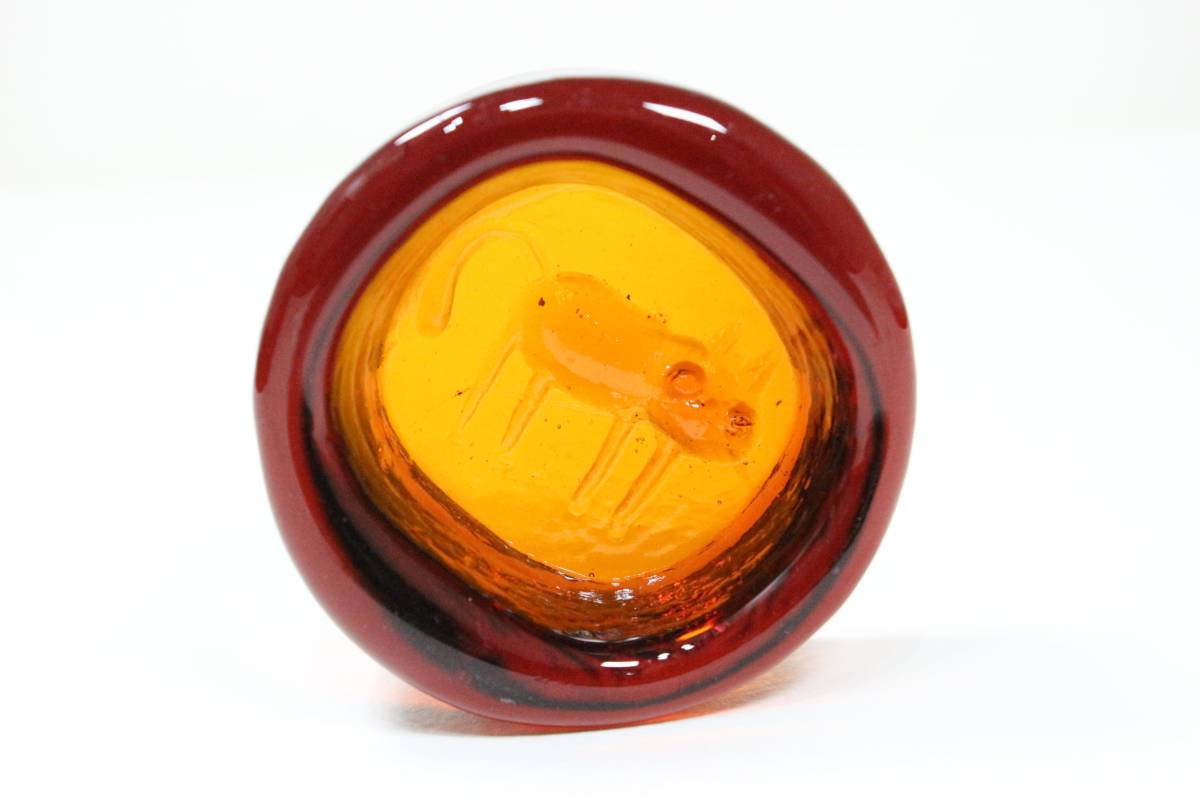 エリック・ホグラン Glass Ashtray 灰皿 アッシュトレイ アンバー Erik