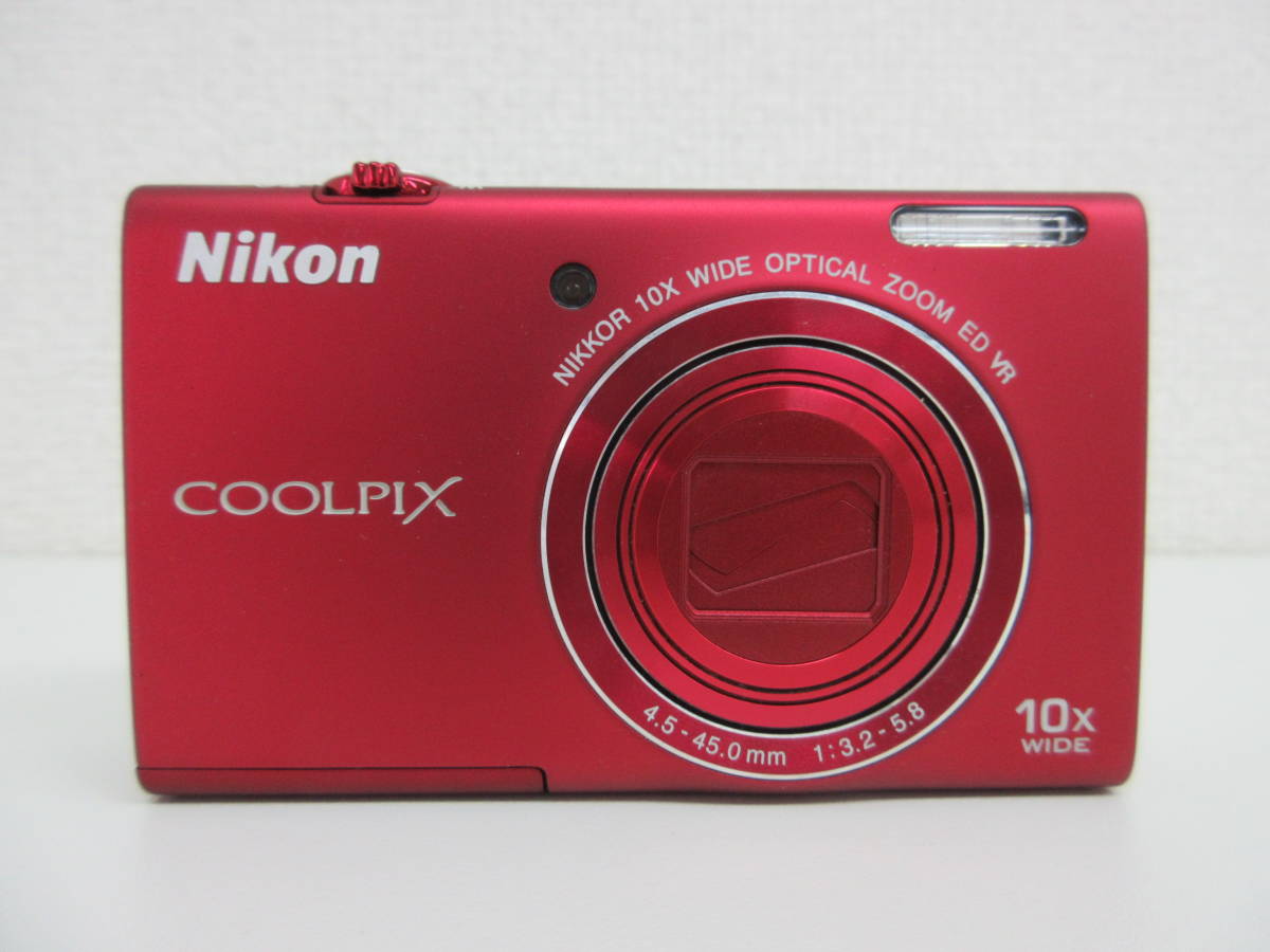 中古 カメラ Nikon デジタルカメラ COOLPIX (クールピクス) S6200 ブリリアントレッド ※動作未確認／B