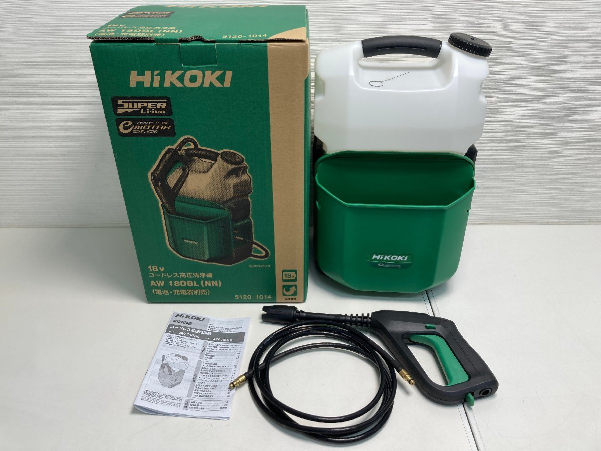 ☆04-3390】□中古□HiKOKI 18Vコードレス高圧洗浄機 AW18DBL(NN 