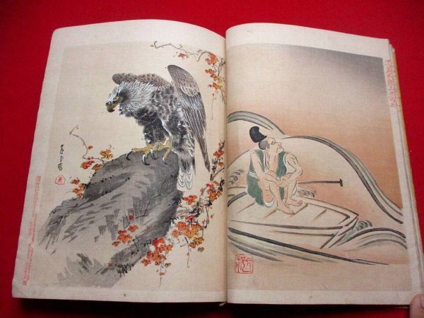 342◇ 木版画47枚 寛斎画譜 花鳥画譜他 明治28年