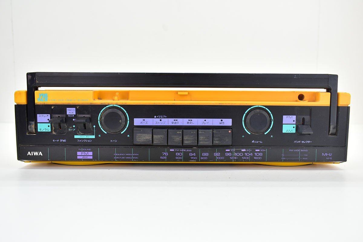AIWA CS-J20 ラジカセ イエロー [アイワ][ラジオカセットレコーダー