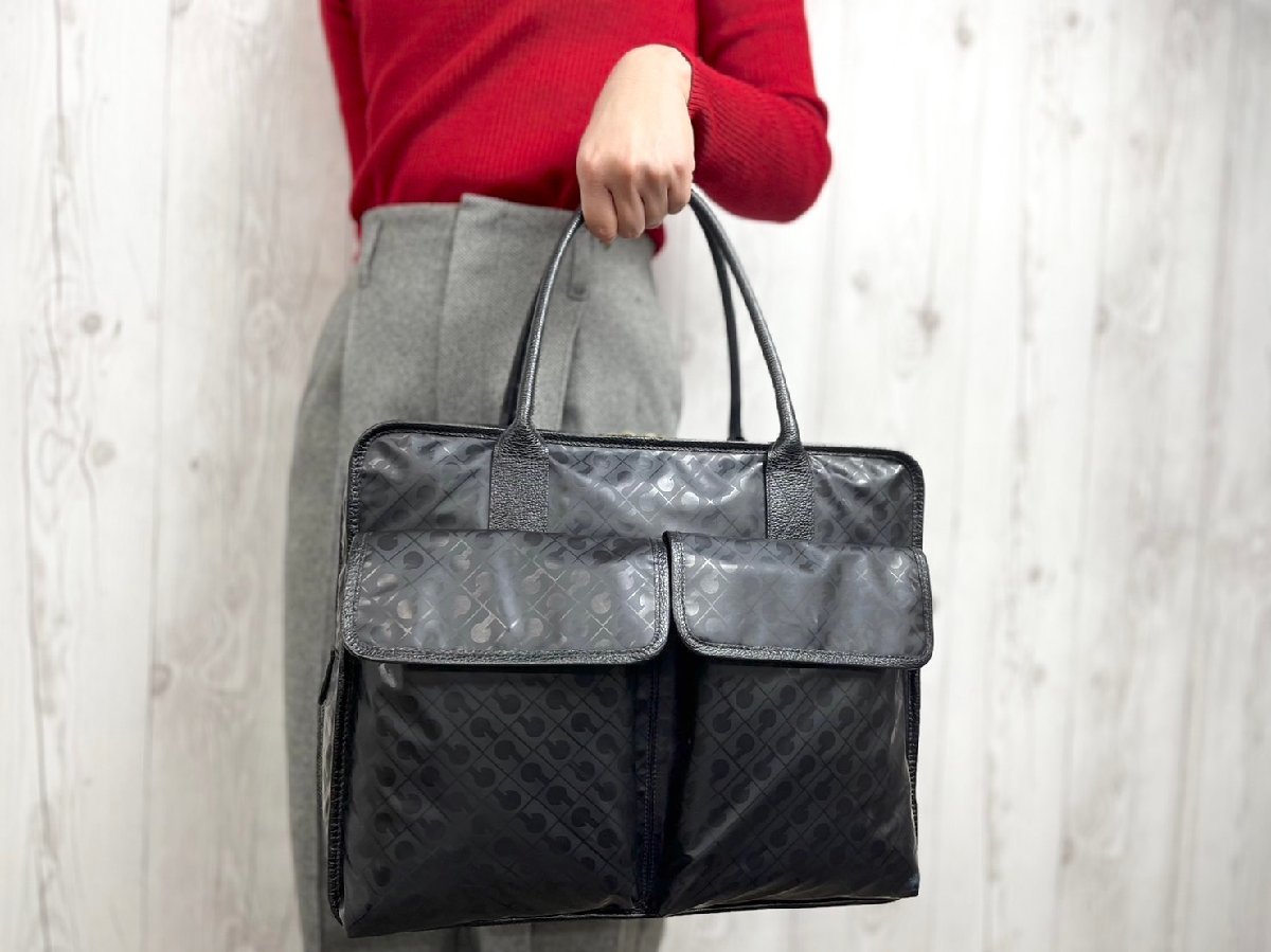 オフィシャル通販 美品 GHERARDINI 牛革 トートバッグ a4 bag 本革 GY