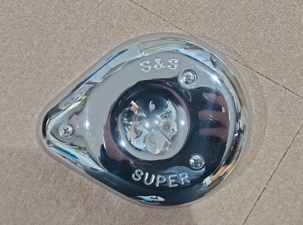 S&Sティアドロップ バックプレート S&amp;S ティアドロップエアクリーナー バックプレートガスケット ラバクローム ステルスエアクリーナー バック