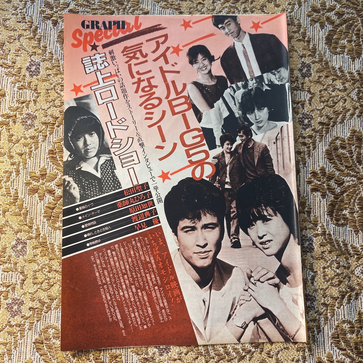 極希少記事！ 切り抜き6P 松田聖子/薬師丸ひろ子/原田知世/渡辺典子 