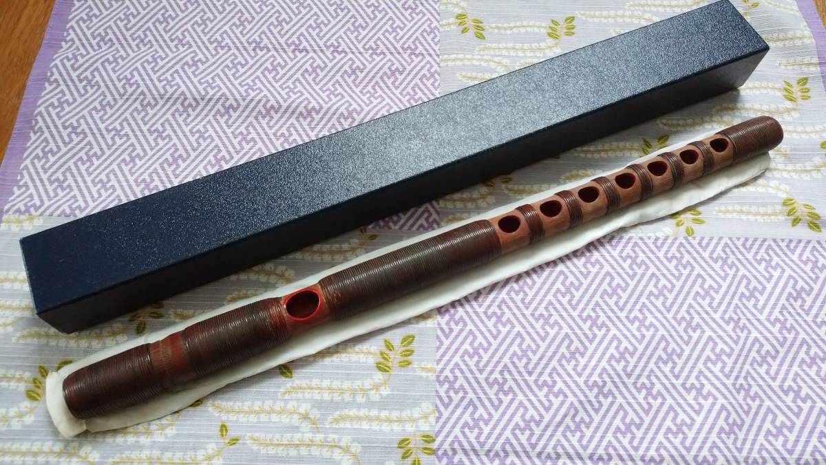 雅楽 龍笛 藤巻き 横笛 雅楽 龍笛 横笛 IMADO極上肉厚！ 煤竹製