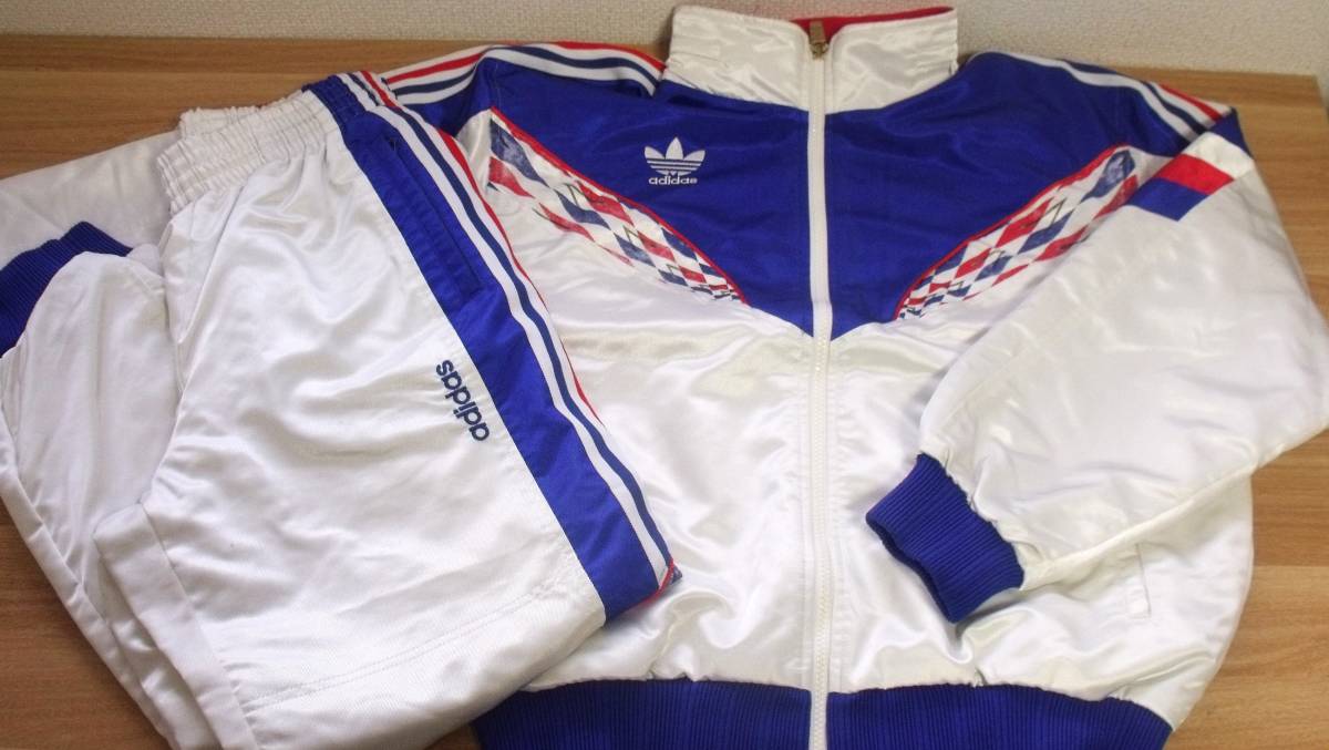 adidasアディダス 90s デサント製 セットアップ ナイロンジャケット 