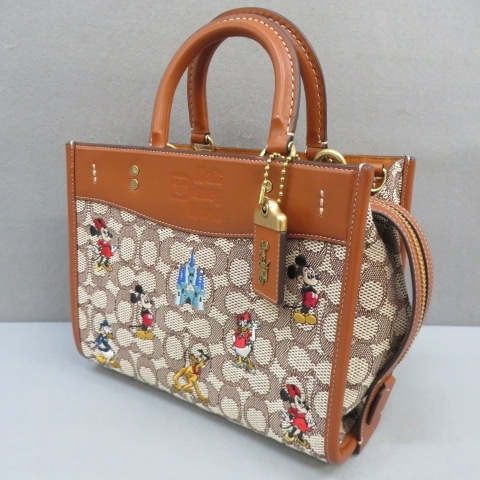 RKO312★COACH コーチ　ディズニーミッキーフレンズショルダー付ハンドバッグA2280-C8553★A