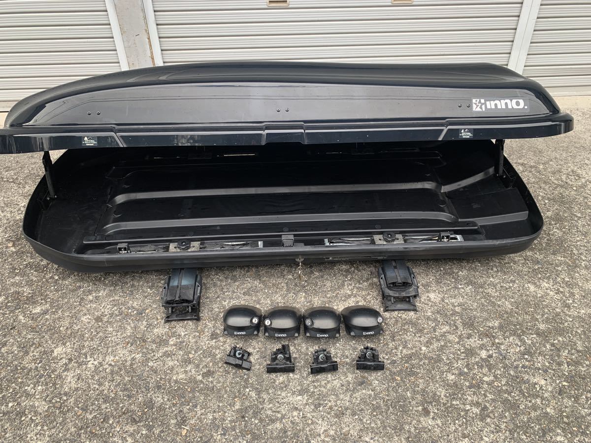 引取限定！イノー ルーフボックス BR33 INNO ルーフキャリア付 鍵付 