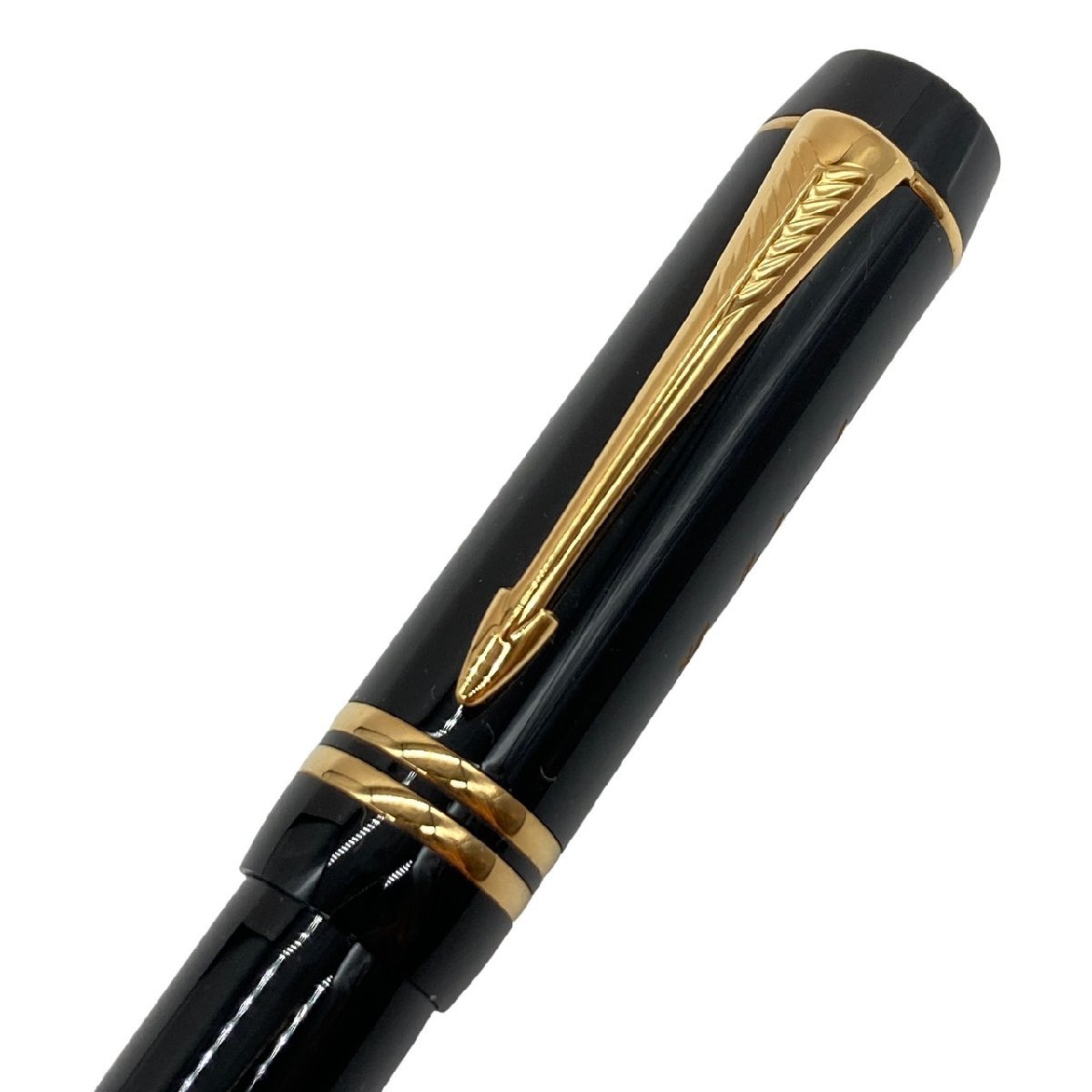 パーカー デュオフォールド ペン先18K 750 レザーケース・箱付 黒