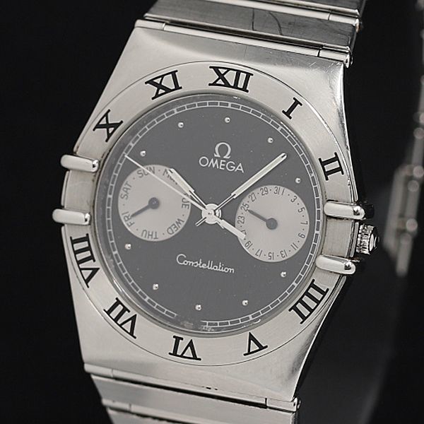 1円 稼動 オメガ コンステレーション 1520.50 QZ 黒文字盤 DIT メンズ腕時計 KMY 5104600