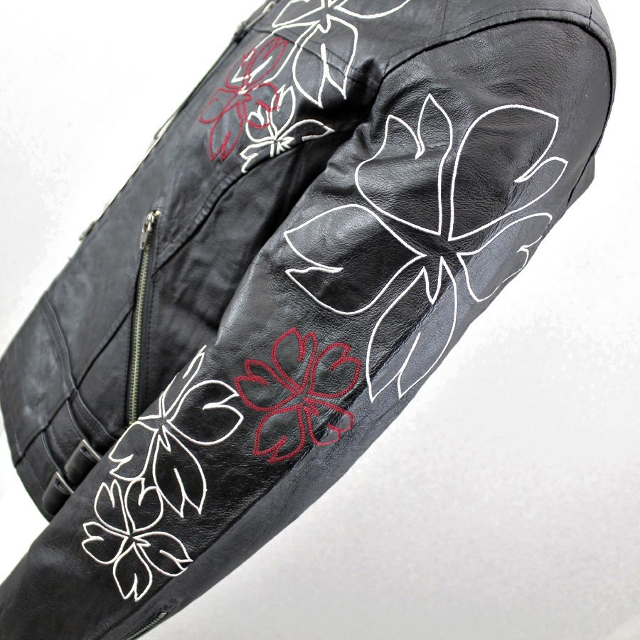 極美品 ORIENTAL BRAND 錦 -ニシキ- 本革 レザー 桜吹雪 豪華刺繍