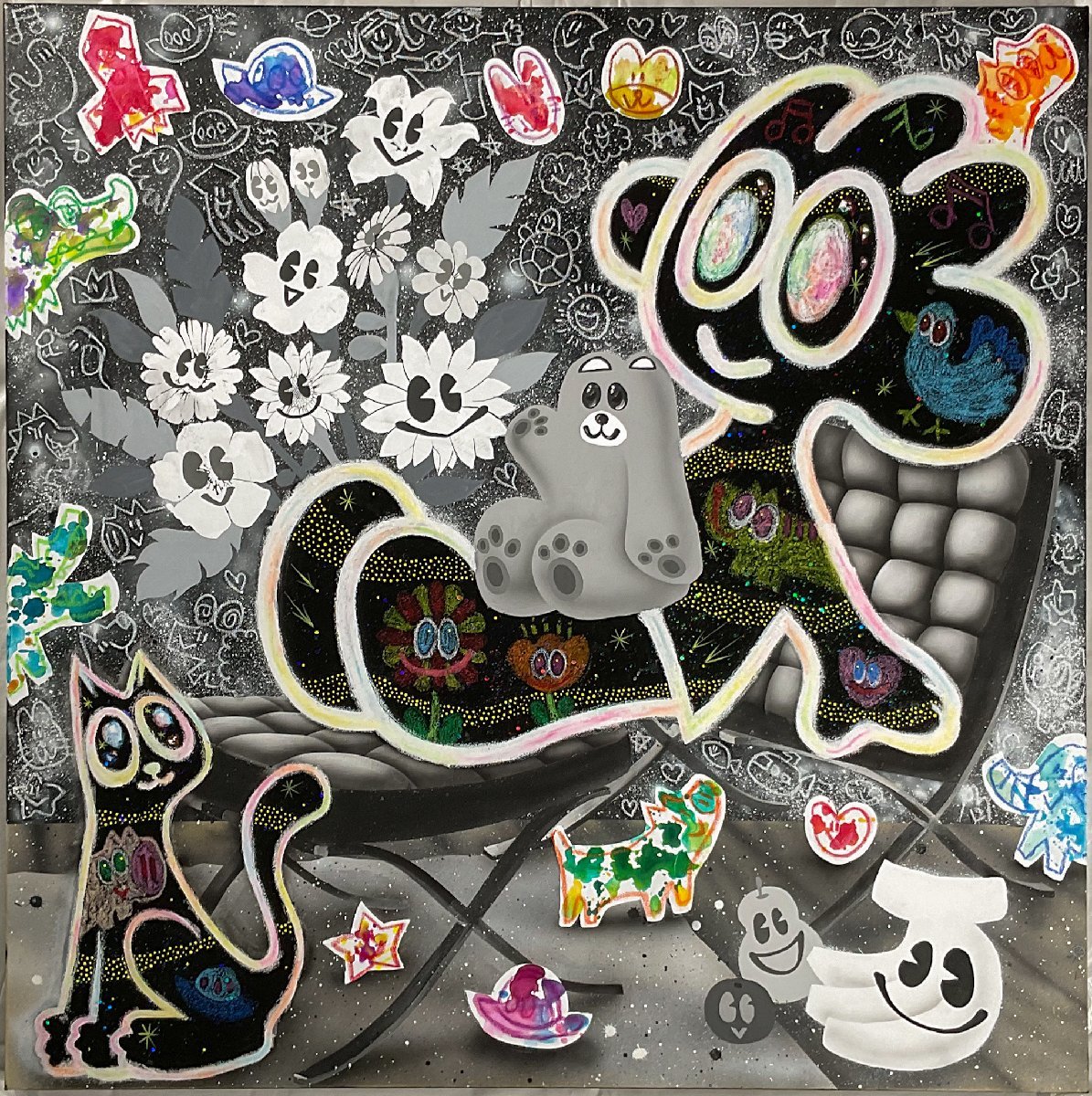 YUSUKE TODA 戸田悠理　原画 代理出品/現代美術】戸田悠理/Yusuke Toda 『Mr. YUM watching Flowers