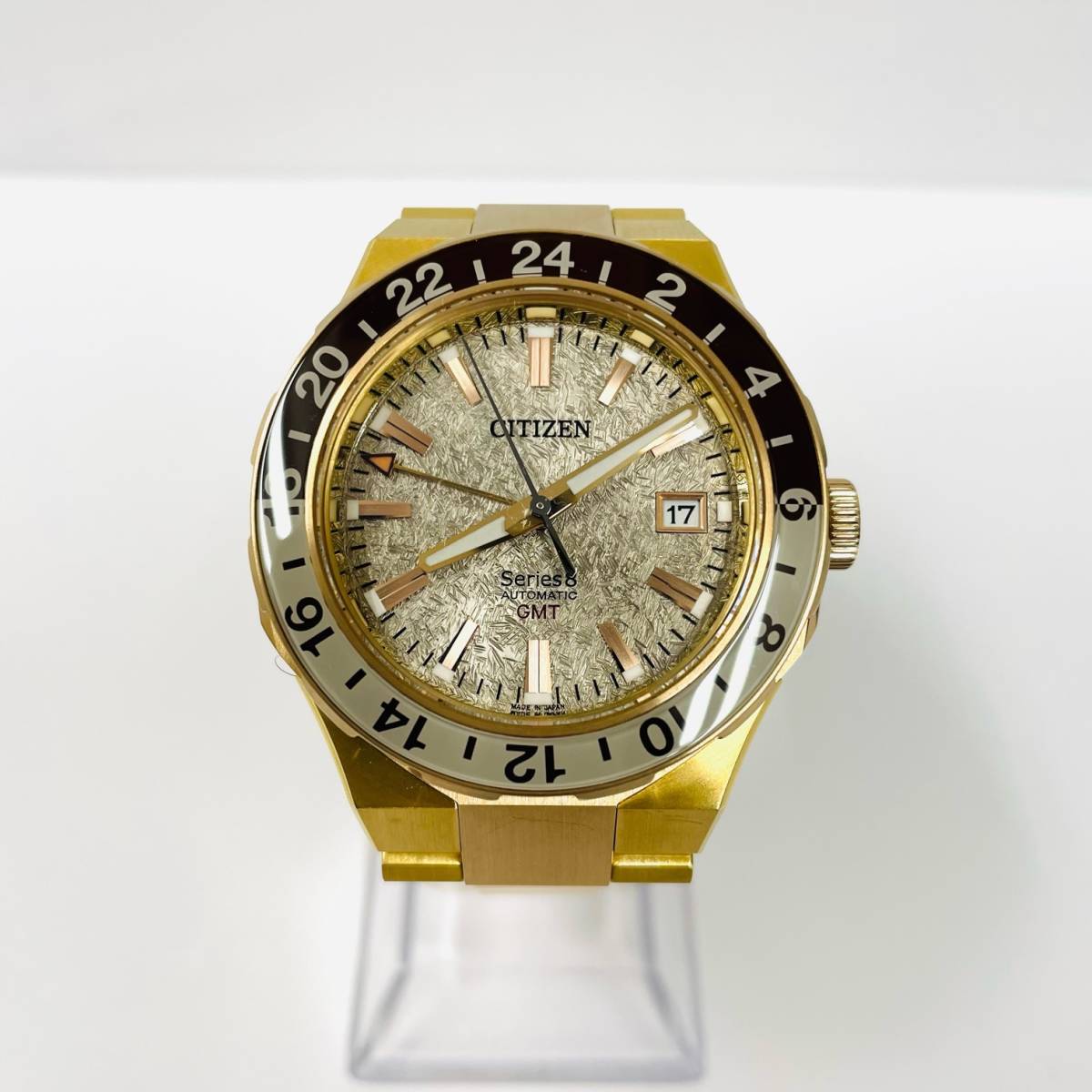C-65707I 【希少】 シチズン CITIZEN シリーズエイト Series 8 自動巻き GMT 世界限定1300本 NB6032-53P オートマチック ゴールド 稼働品