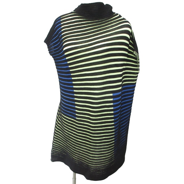 PLEATS PLEASE　ワンピース　ボーダー　サイズ3　HR0595 プリーツプリーズ PLEATS PLEASE イッセイミヤケ 美品 18AW プリーツ