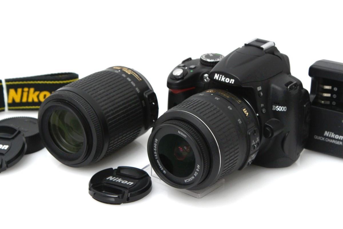 D5000 Nikon ニコン デジタル一眼レフカメラ ダブルズームキット 中古 