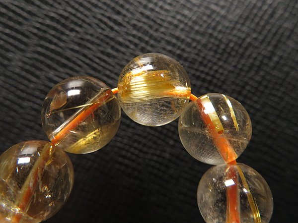 最高級g1万円☆黄金【タイチンルチル】水晶ブレスレットM☆11mm g1万円