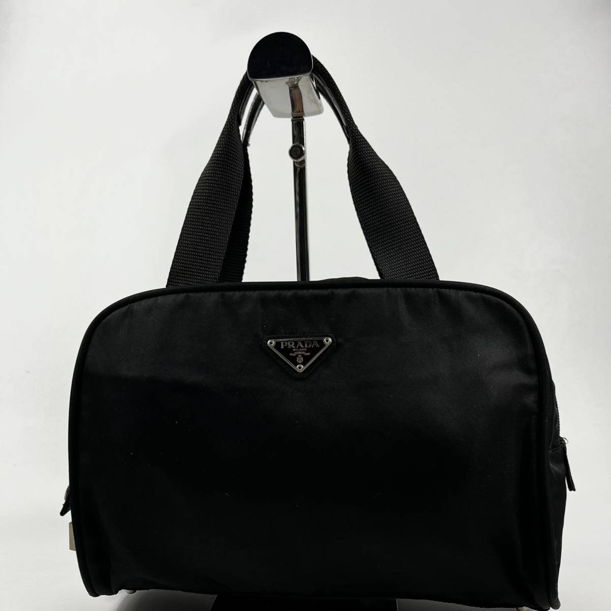 1円〜【入手困難品】 PRADA プラダ ハンドバッグ ナイロン ブラック 黒 
