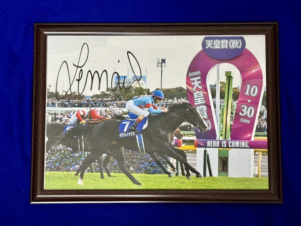競馬 イクイノックス クリストフ・ルメール 直筆サイン入り A4写真