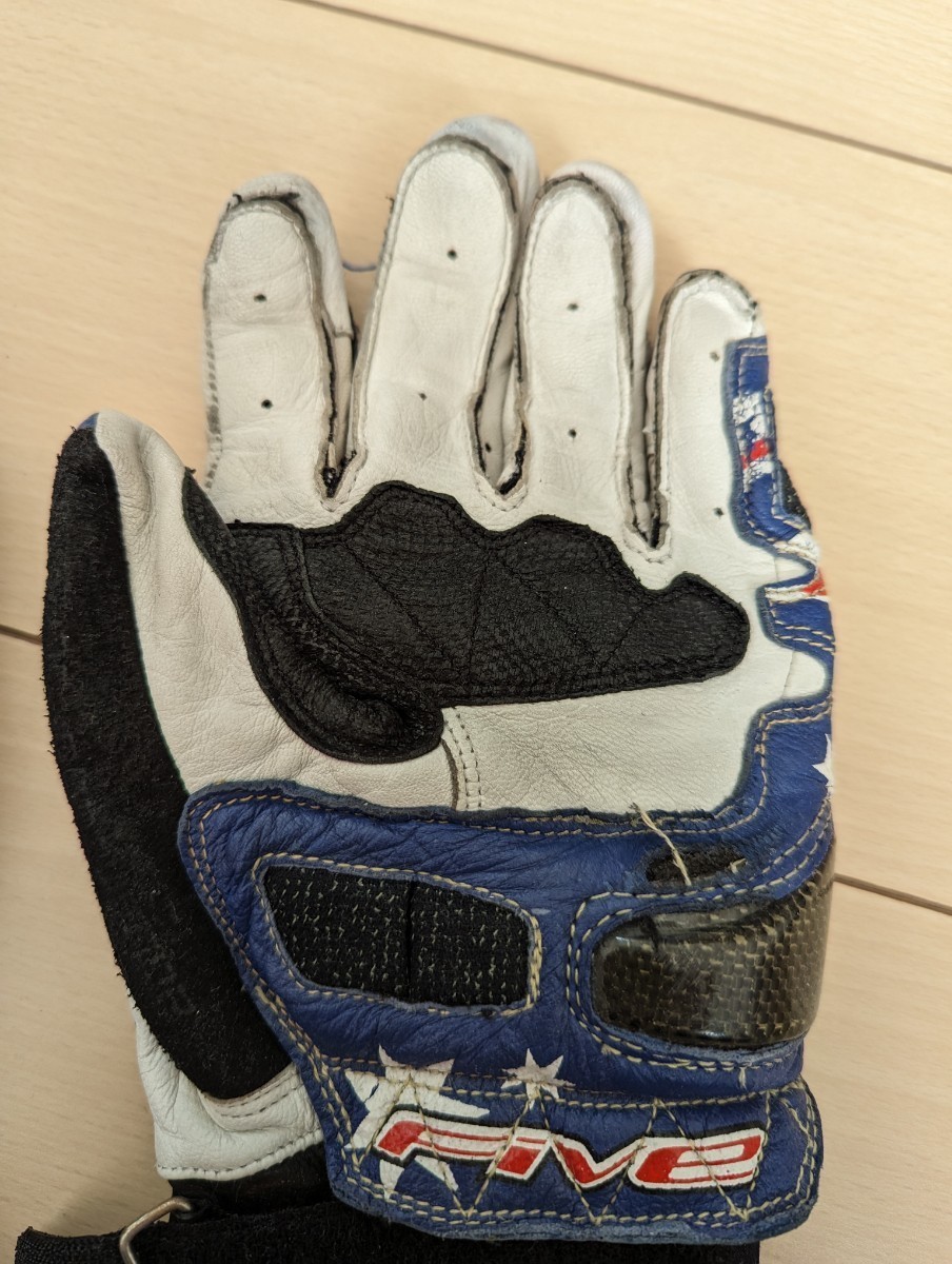 FIVE レーシンググローブ 青/白_3