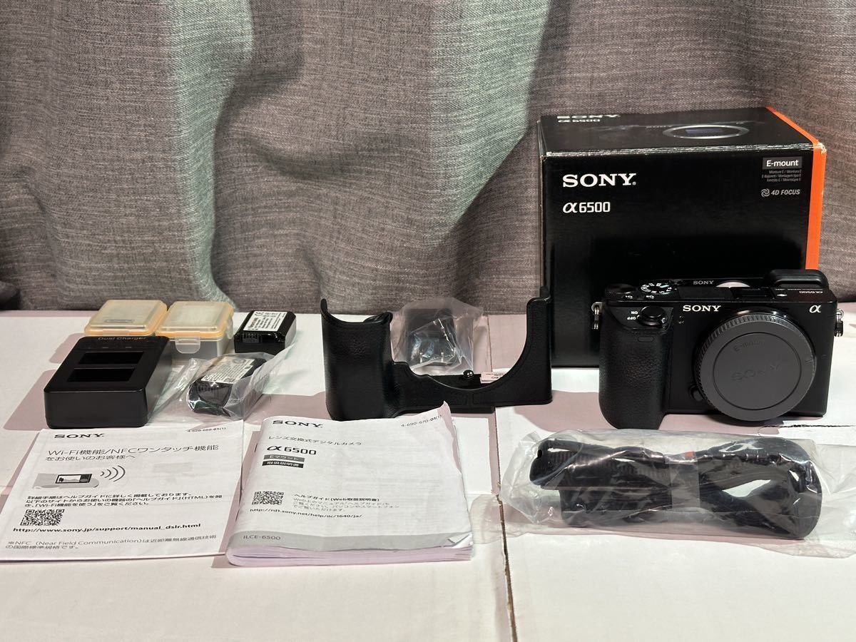 ソニー SONY α6500 ボディ ILCE-6500 純正ケース予備バッテリー付 