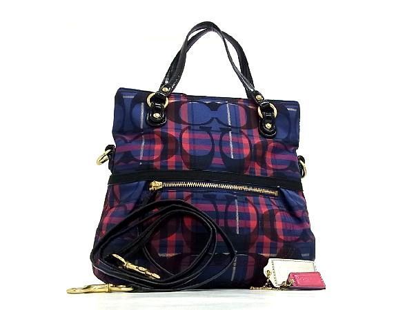 1円 □極美品□ COACH コーチ シグネチャー 21139 キャンバス 2WAY 