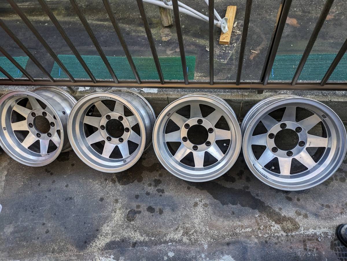 アサヒ マッドスポーク 中古 15インチ 8J オフセット-24 PCD139.7 4本