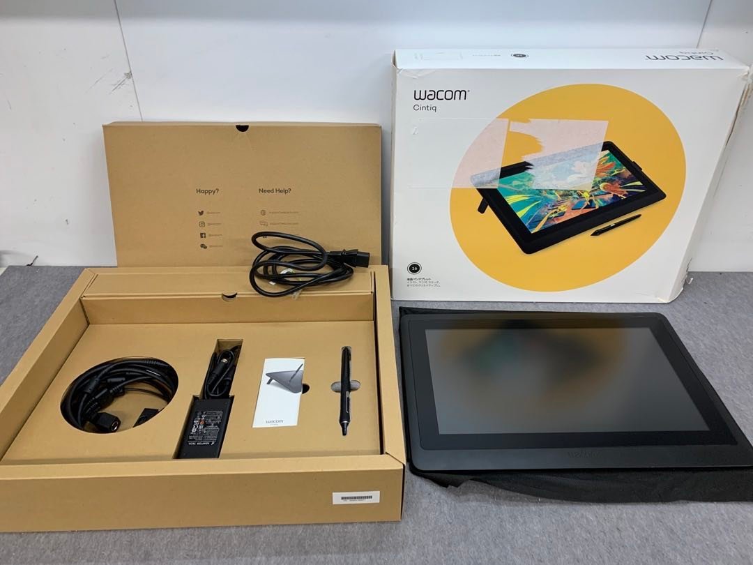 wacom】Cintiq 16 DTK-1660K0D 中古液晶ペンタブレット 液タブ 15.6型 