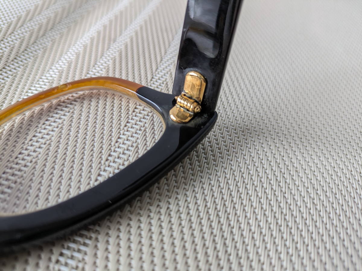【1386A】眼鏡　べっこう　k18刻印有り　べっ甲　アンティーク_3